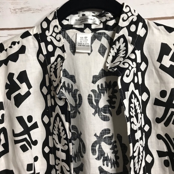 Richard Malcolm Petites Black & White Linen Jacket - Picture 3 of 8